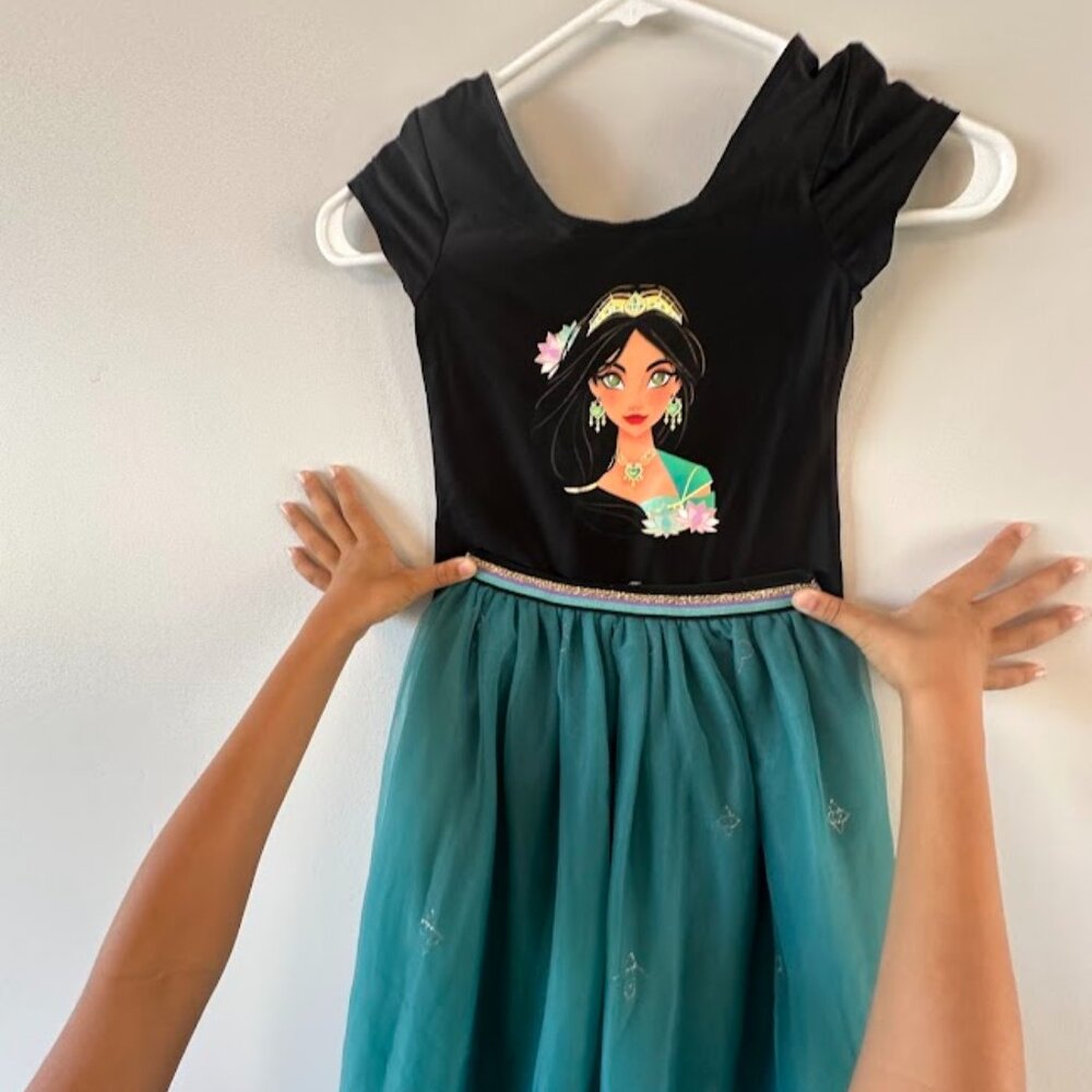 Halloween Disney Alaaddin Jasmine Costume - Girls size 6T - Wig Included